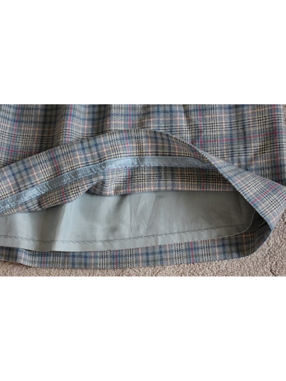 Pendleton Vintage 1970s - Made in Portland, Ore - Wool Plaid Knee Len Skirt, 10 - Picture 10 of 12
